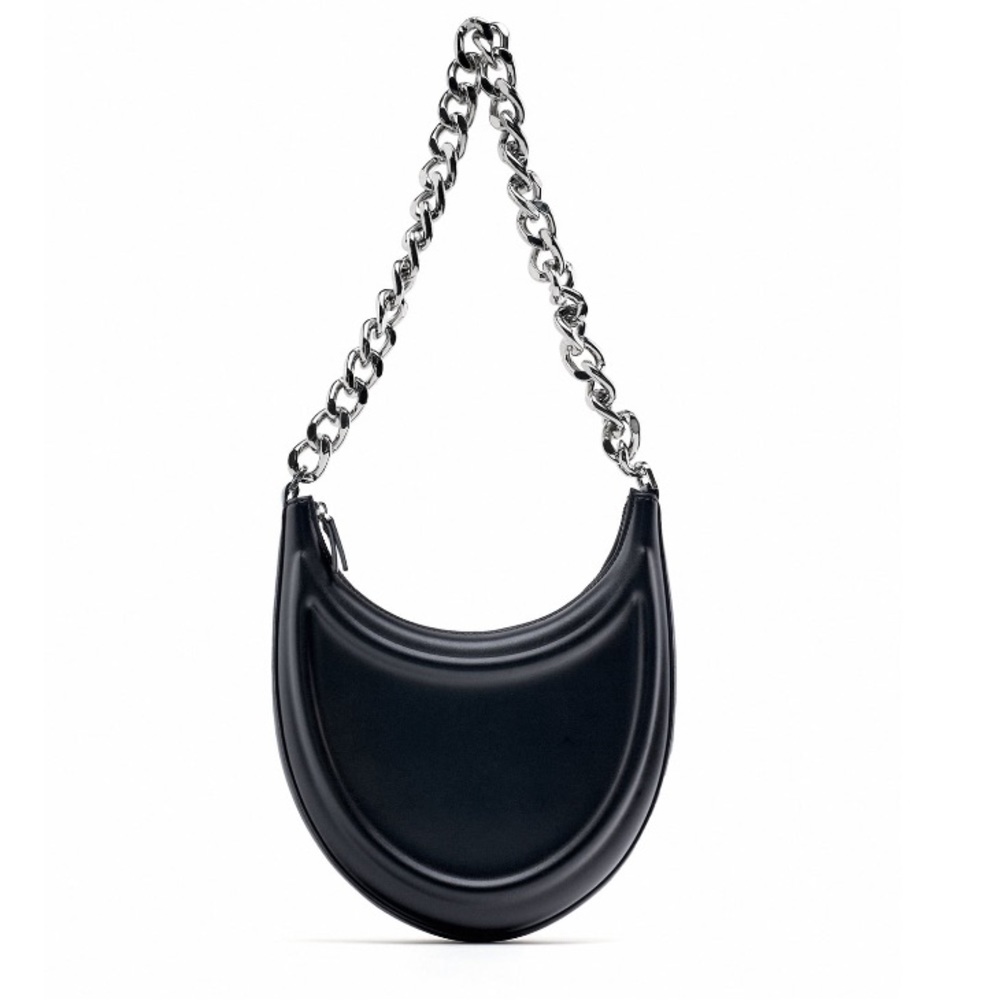 EUC Zara Half Moon Chain Strap Shoulder Bag - Picture 1 of 12